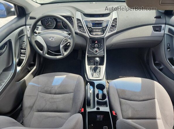 5NPDH4AE9GH729378 2016 HYUNDAI ELANTRA Blue წინა პანელის ხედი