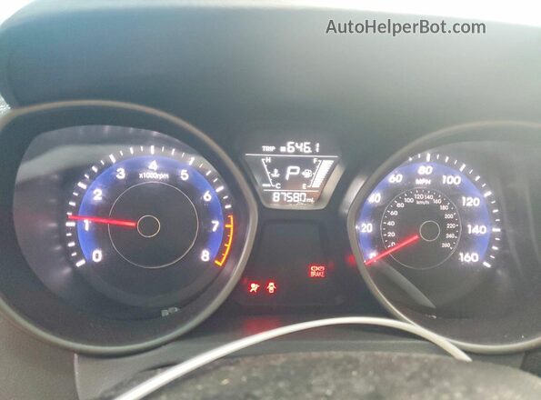 5NPDH4AE9GH736279 2016 HYUNDAI ELANTRA Silver Instrument cluster view