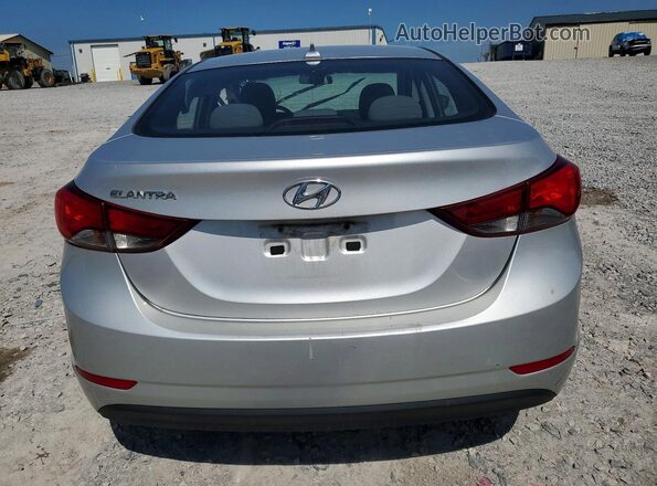 5NPDH4AE9GH736279 2016 HYUNDAI ELANTRA Silver Rear view