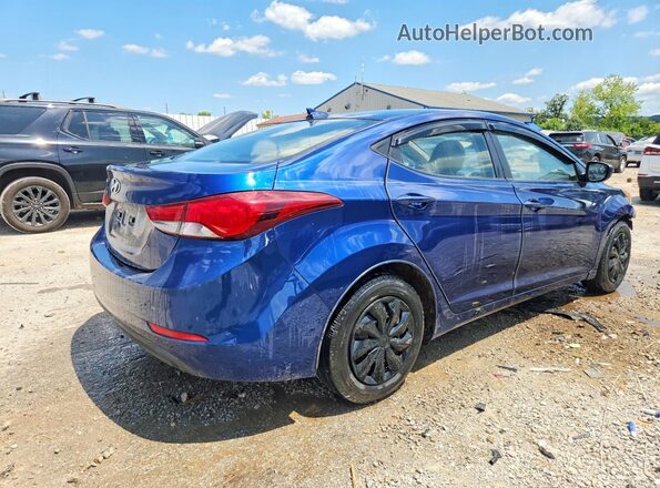 5NPDH4AE9GH737786 2016 HYUNDAI ELANTRA Синий Задняя правая четверть