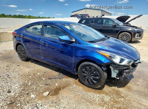 5NPDH4AE9GH737786 2016 HYUNDAI ELANTRA Синий Передняя правая четверть