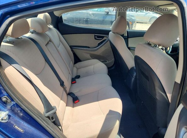 5NPDH4AE9GH737786 2016 HYUNDAI ELANTRA Синий Вид задних сидений