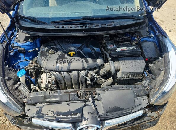 5NPDH4AE9GH737786 2016 HYUNDAI ELANTRA Синий Вид задней части салона
