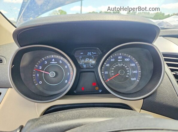 5NPDH4AE9GH737786 2016 HYUNDAI ELANTRA Синий Вид щитка приборов