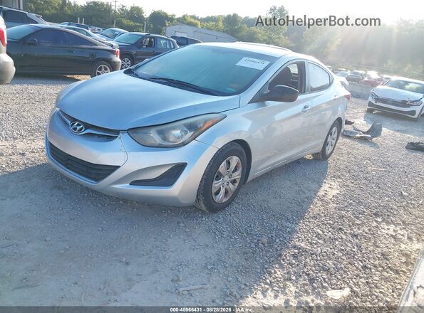 5NPDH4AE9GH751932 2016 HYUNDAI ELANTRA Silver წინა მარცხენა ხედი სამი მეოთხედიდან