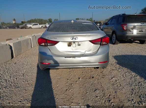 5NPDH4AE9GH751932 2016 HYUNDAI ELANTRA Silver უკანა სალონის ხედი