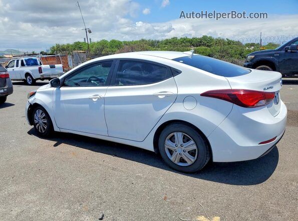 5NPDH4AE9GH769105 2016 HYUNDAI ELANTRA White Rear left