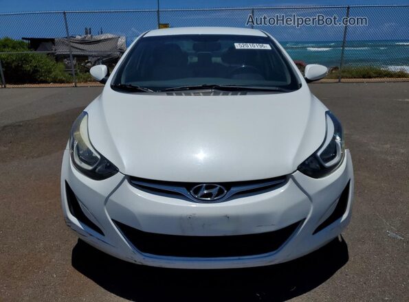5NPDH4AE9GH769105 2016 HYUNDAI ELANTRA White Front view