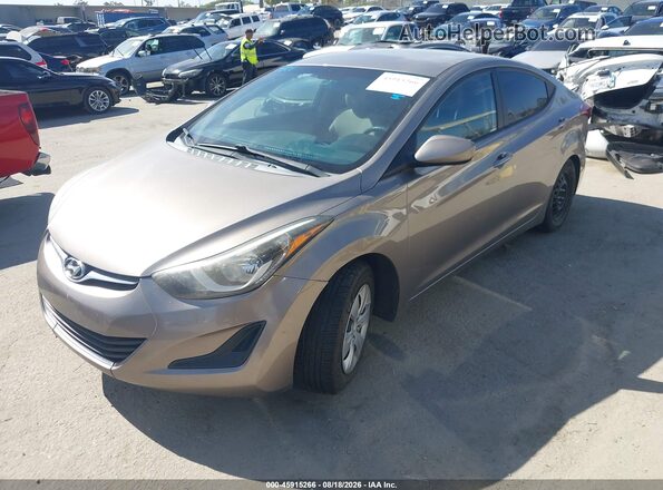 5NPDH4AE9GH773266 2016 HYUNDAI ELANTRA Коричневый Передняя левая четверть