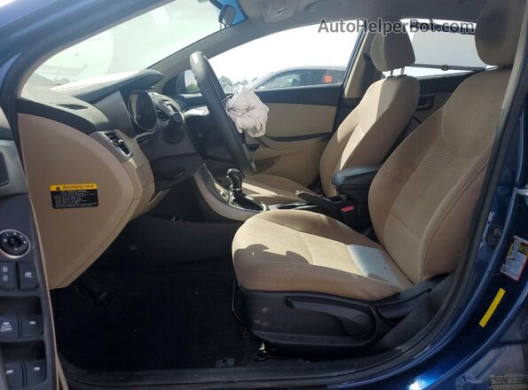 5NPDH4AE9GH789452 2016 HYUNDAI ELANTRA Blue Front interior view
