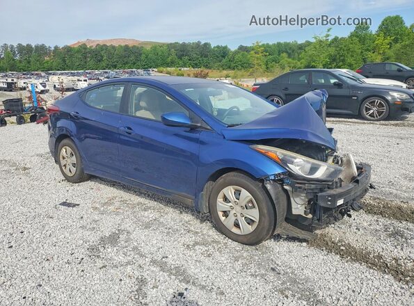 5NPDH4AE9GH789452 2016 HYUNDAI ELANTRA Blue Front right