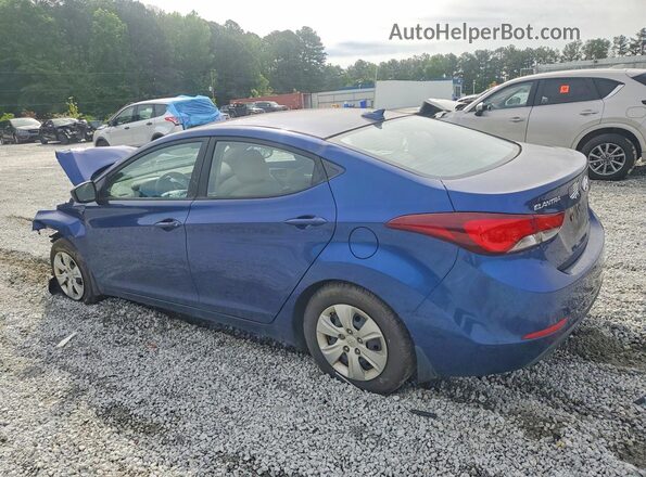 5NPDH4AE9GH789452 2016 HYUNDAI ELANTRA Blue Rear left