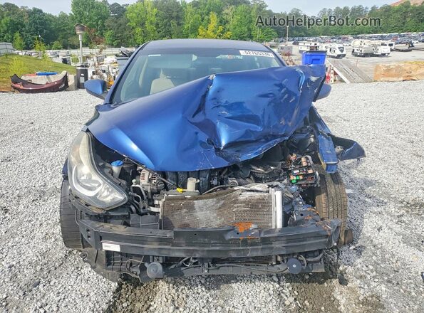 5NPDH4AE9GH789452 2016 HYUNDAI ELANTRA Blue Front view