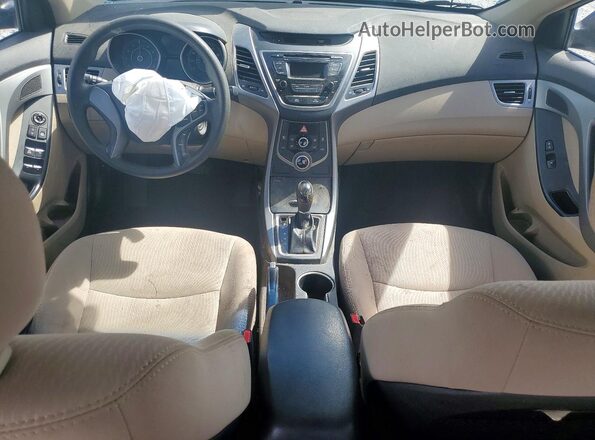 5NPDH4AE9GH789452 2016 HYUNDAI ELANTRA Blue Dashboard view