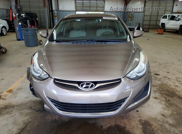 5NPDH4AE9GH789497 2016 HYUNDAI ELANTRA Beige Vista frontal