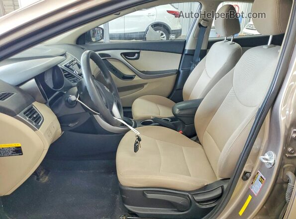 5NPDH4AE9GH789497 2016 HYUNDAI ELANTRA Beige Vista interior delantera