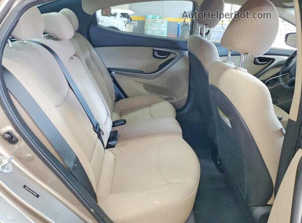 5NPDH4AE9GH789497 2016 HYUNDAI ELANTRA Beige Vista de los asientos traseros