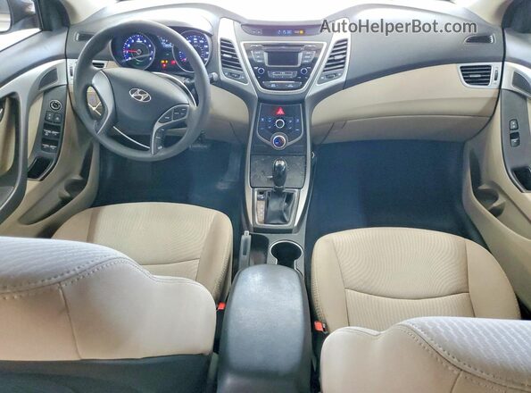 5NPDH4AE9GH789497 2016 HYUNDAI ELANTRA Beige Vista del salpicadero