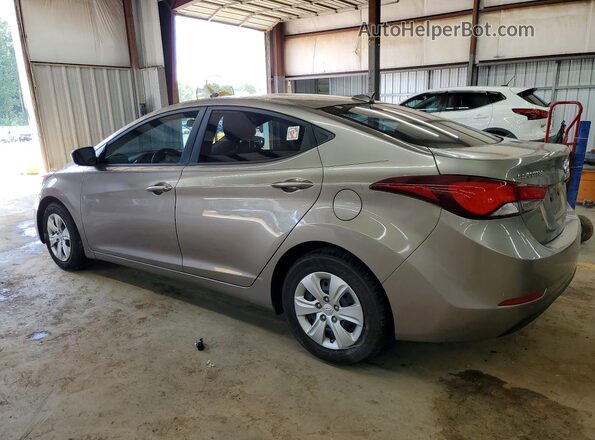 5NPDH4AE9GH789497 2016 HYUNDAI ELANTRA Beige Trasero izquierdo