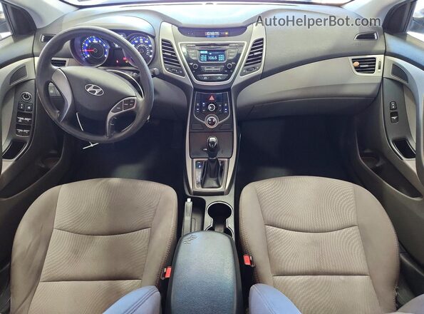 5NPDH4AEXGH670809 2016 HYUNDAI ELANTRA Silver Առջևի վահանակի տեսք