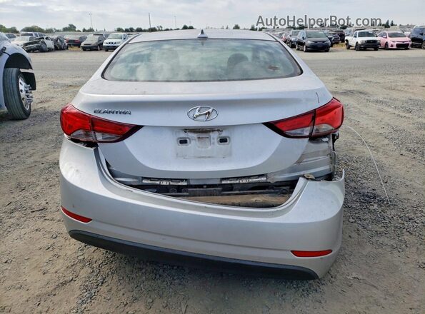5NPDH4AEXGH695886 2016 HYUNDAI ELANTRA Silver Vista trasera