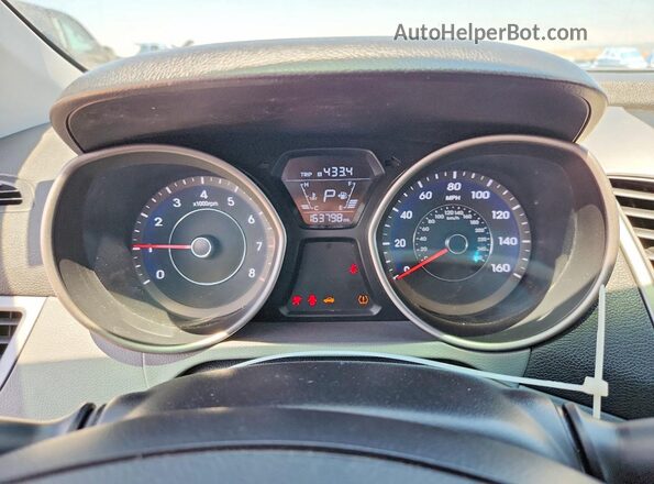 5NPDH4AEXGH700326 2016 HYUNDAI ELANTRA Gray ხელსაწყოთა პანელის ხედი