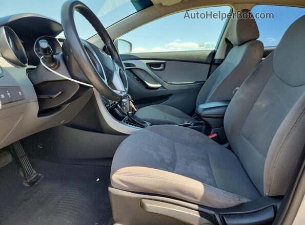 5NPDH4AEXGH700326 2016 HYUNDAI ELANTRA Gray წინა სალონის ხედი