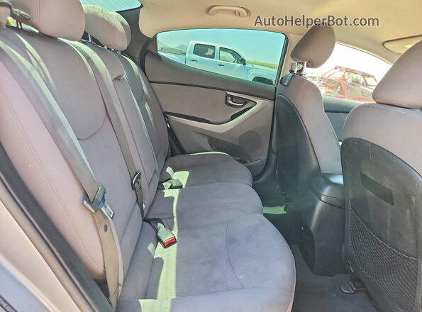 5NPDH4AEXGH700326 2016 HYUNDAI ELANTRA Gray უკანა სავარძლების ხედი