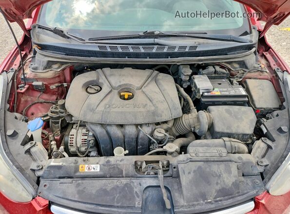 5NPDH4AEXGH704330 2016 HYUNDAI ELANTRA Red უკანა სალონის ხედი