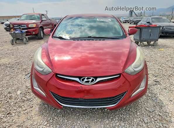 5NPDH4AEXGH704330 2016 HYUNDAI ELANTRA Red წინა ხედი