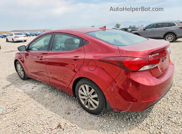 5NPDH4AEXGH704330 2016 HYUNDAI ELANTRA Red უკანა მარცხენა