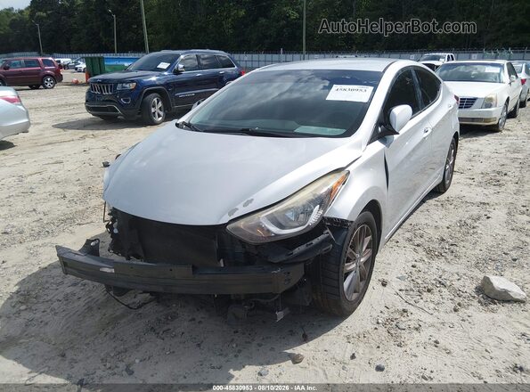 5NPDH4AEXGH720415 2016 HYUNDAI ELANTRA Silver Front view