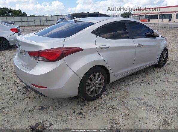 5NPDH4AEXGH720415 2016 HYUNDAI ELANTRA Silver Rear right
