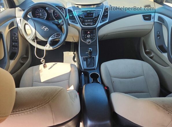 5NPDH4AEXGH758291 2016 HYUNDAI ELANTRA Blue Vista del salpicadero