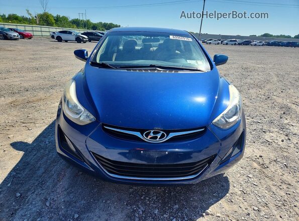 5NPDH4AEXGH758291 2016 HYUNDAI ELANTRA Blue Vista frontal