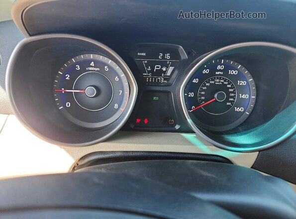 5NPDH4AEXGH758291 2016 HYUNDAI ELANTRA Blue Vista del cuadro de instrumentos