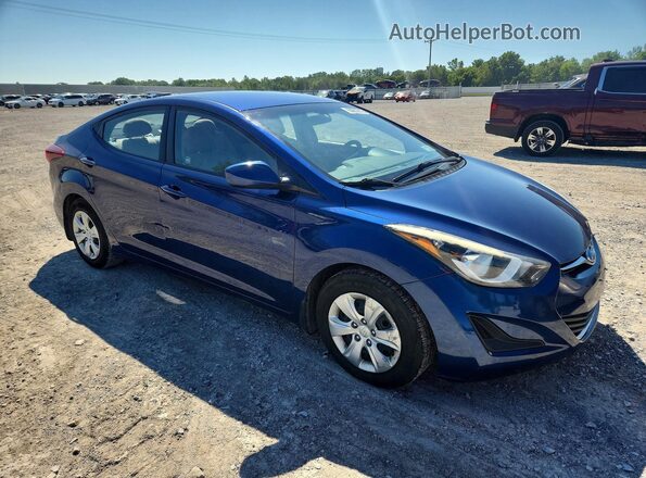 5NPDH4AEXGH758291 2016 HYUNDAI ELANTRA Blue Delantero derecho