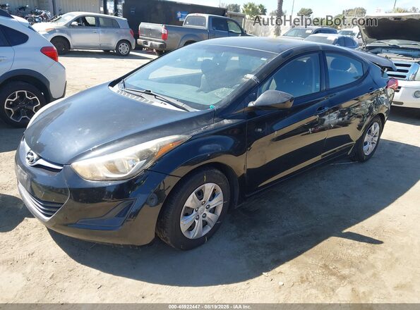 5NPDH4AEXGH758372 2016 HYUNDAI ELANTRA Black Front left