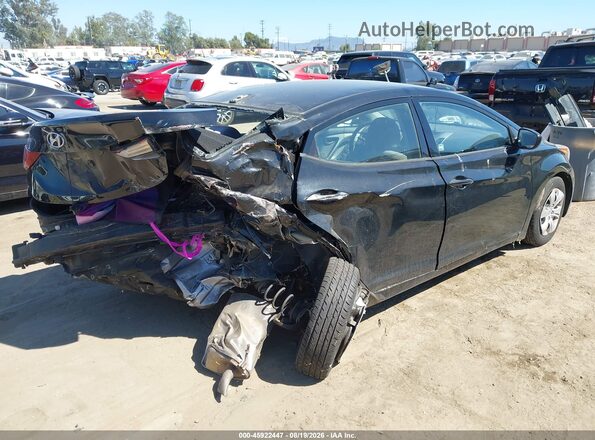 5NPDH4AEXGH758372 2016 HYUNDAI ELANTRA Black Rear right