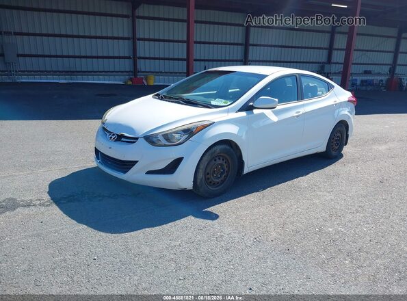 5NPDH4AEXGH760669 2016 HYUNDAI ELANTRA White Vista tres cuartos delantera izquierda