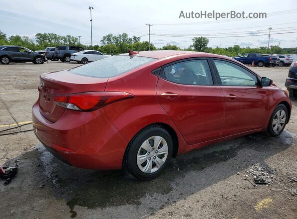 5NPDH4AEXGH770912 2016 HYUNDAI ELANTRA Red Задня права чверть
