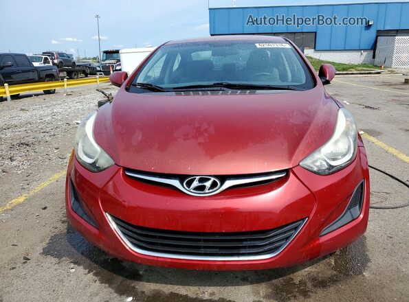 5NPDH4AEXGH770912 2016 HYUNDAI ELANTRA Red Вид спереду