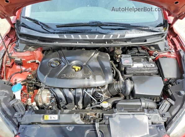 5NPDH4AEXGH770912 2016 HYUNDAI ELANTRA Red Вид задньої частини салону