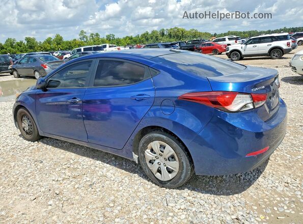 5NPDH4AEXGH770957 2016 HYUNDAI ELANTRA Blue Tył lewy