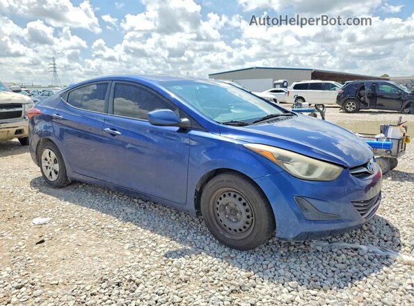 5NPDH4AEXGH770957 2016 HYUNDAI ELANTRA Blue Przód prawy