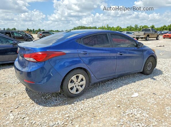 5NPDH4AEXGH770957 2016 HYUNDAI ELANTRA Blue Tył prawy