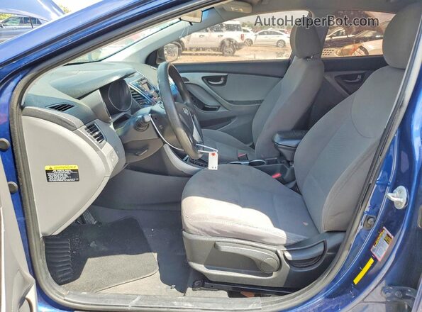 5NPDH4AEXGH770957 2016 HYUNDAI ELANTRA Blue Widok wnętrza z przodu
