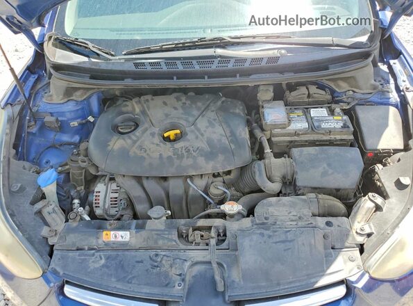 5NPDH4AEXGH770957 2016 HYUNDAI ELANTRA Blue Widok wnętrza z tyłu