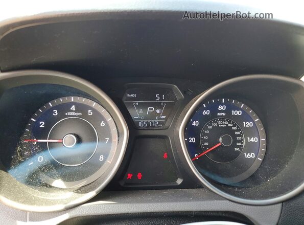5NPDH4AEXGH770957 2016 HYUNDAI ELANTRA Blue Widok zestawu wskaźników