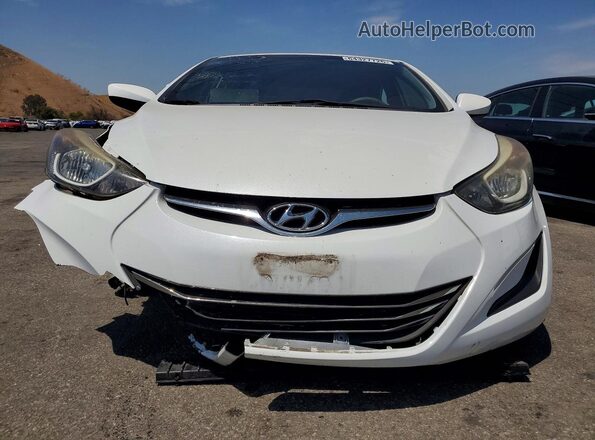 5NPDH4AEXGH784941 2016 HYUNDAI ELANTRA Белый Вид спереди
